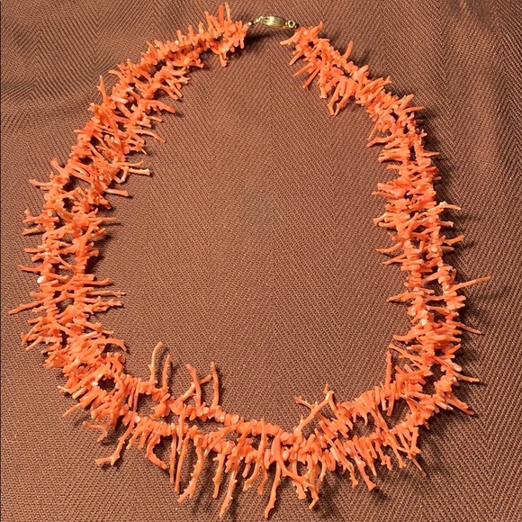 Real Pink Coral 2 string gorgeous necklace